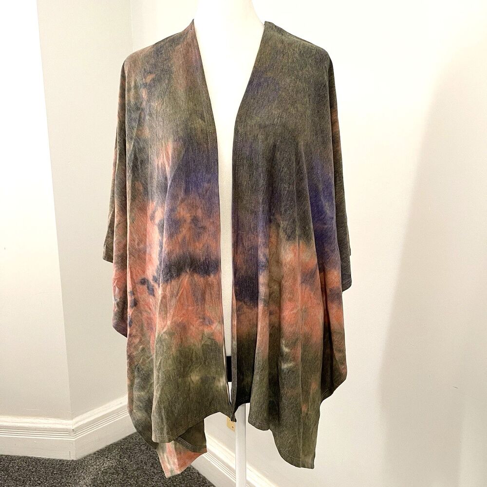 Earthbound Wrap Top One Size Multicolor Boho Shawl Lightweight NEW W Tags